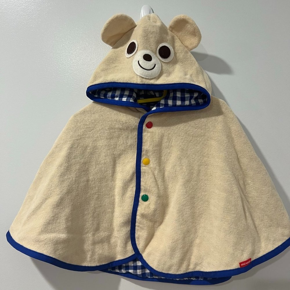 Miki House Bear Poncho Baby 3-24M